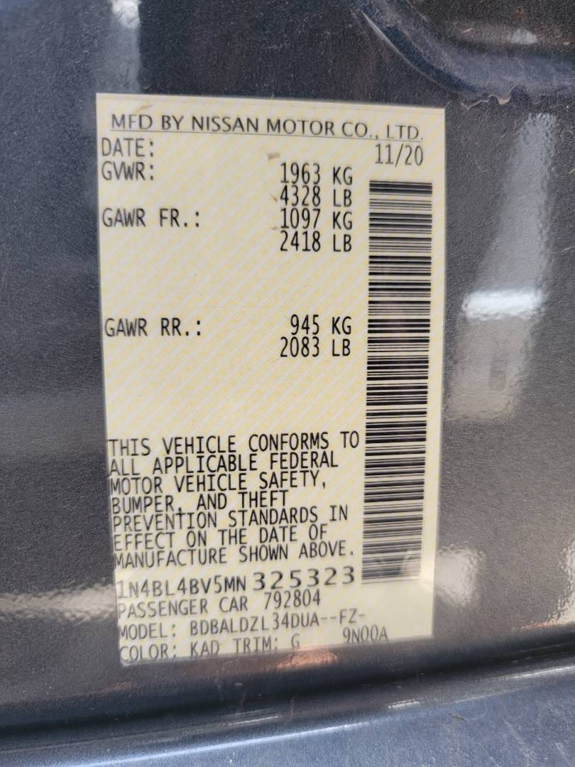 2021 NISSAN ALTIMA — 68775 Miles — Lot 77518043 — Main - Marhaba Auctions Used Cars - Image 10