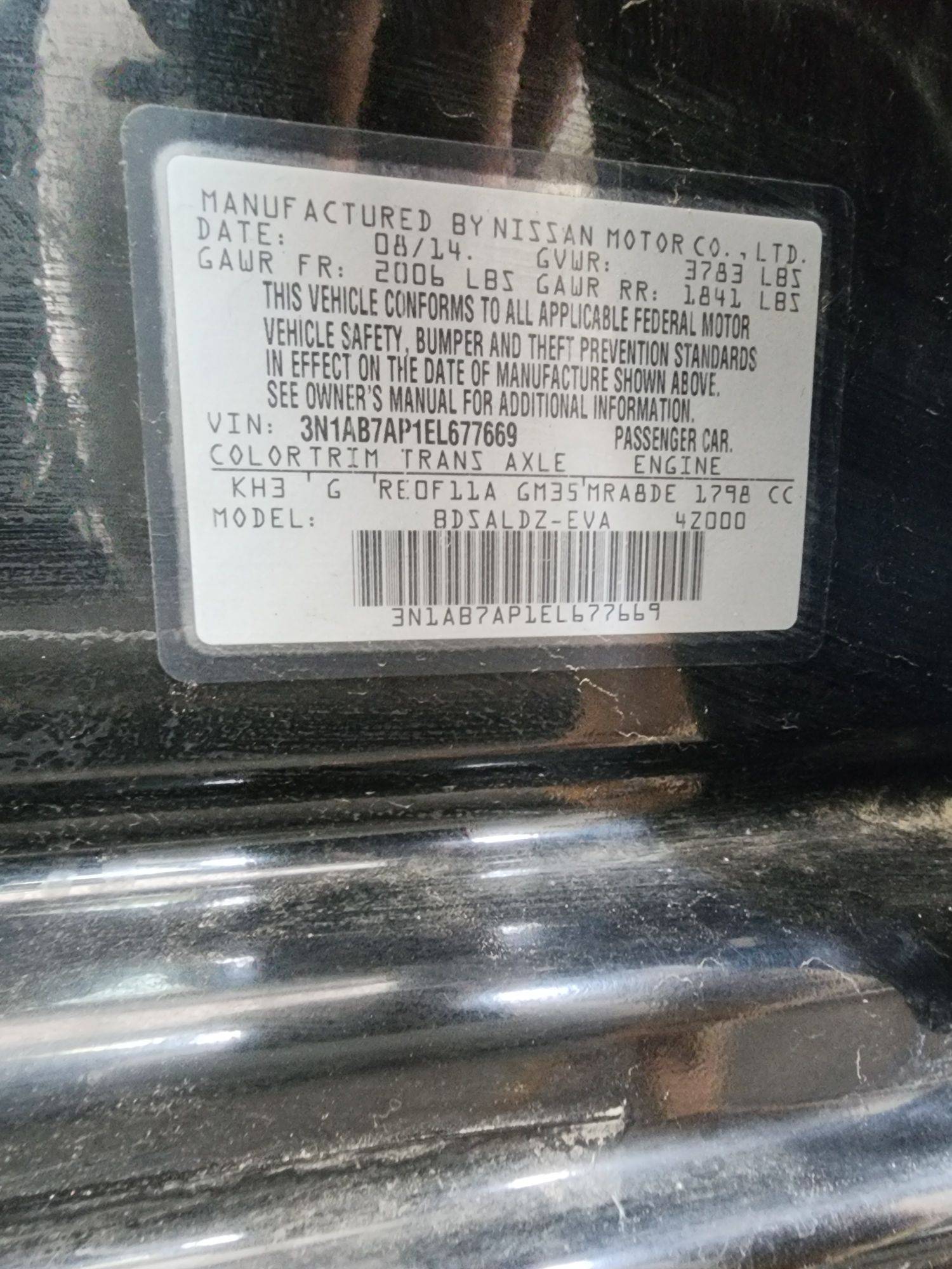 2014 NISSAN SENTRA — 95195 Miles — Lot 41186844 — Souq - Marhaba Auctions Used Cars - Image 8