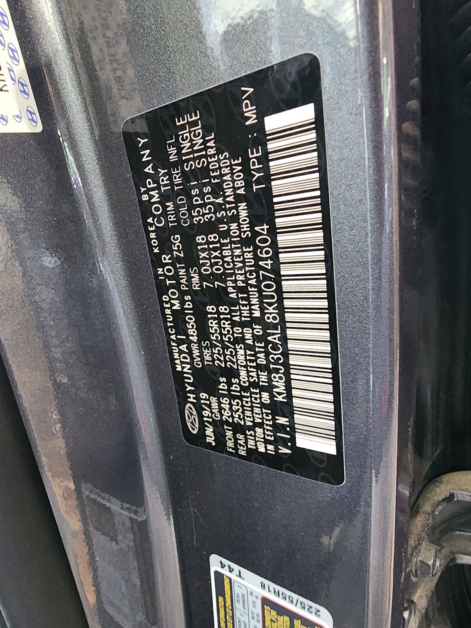 2019 HYUNDAI TUCSON — 87544 Miles — Lot 74604 — Souq - Marhaba Auctions Used Cars - Image 10