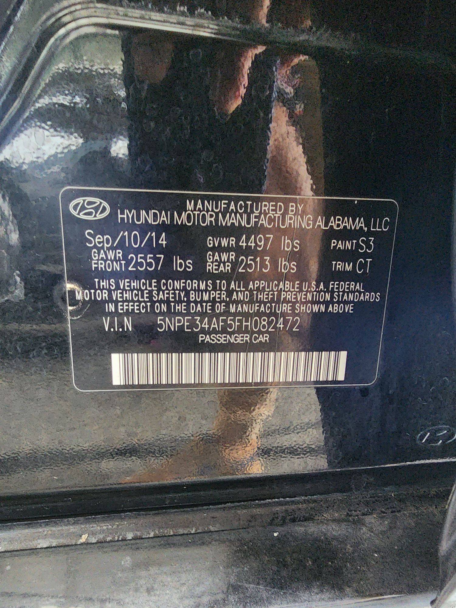 2015 HYUNDAI SONATA — 137630 Miles — Lot 82472 — Souq - Marhaba Auctions Used Cars - Image 9