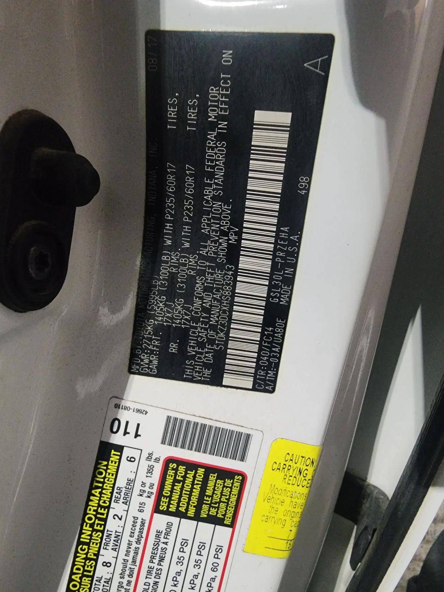 TOYOTA SIENNA 2017 - Marhaba Auction Used Cars - Image 9