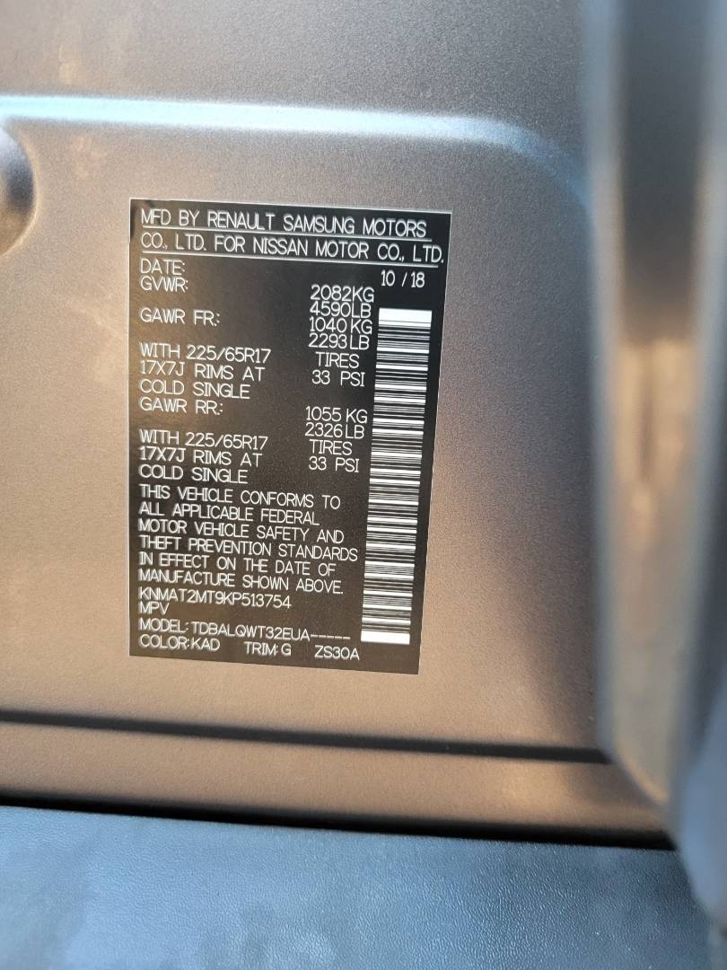 2019 NISSAN ROGUE — 165008 Miles — Lot 513754 — Main - Marhaba Auctions Used Cars - Image 10