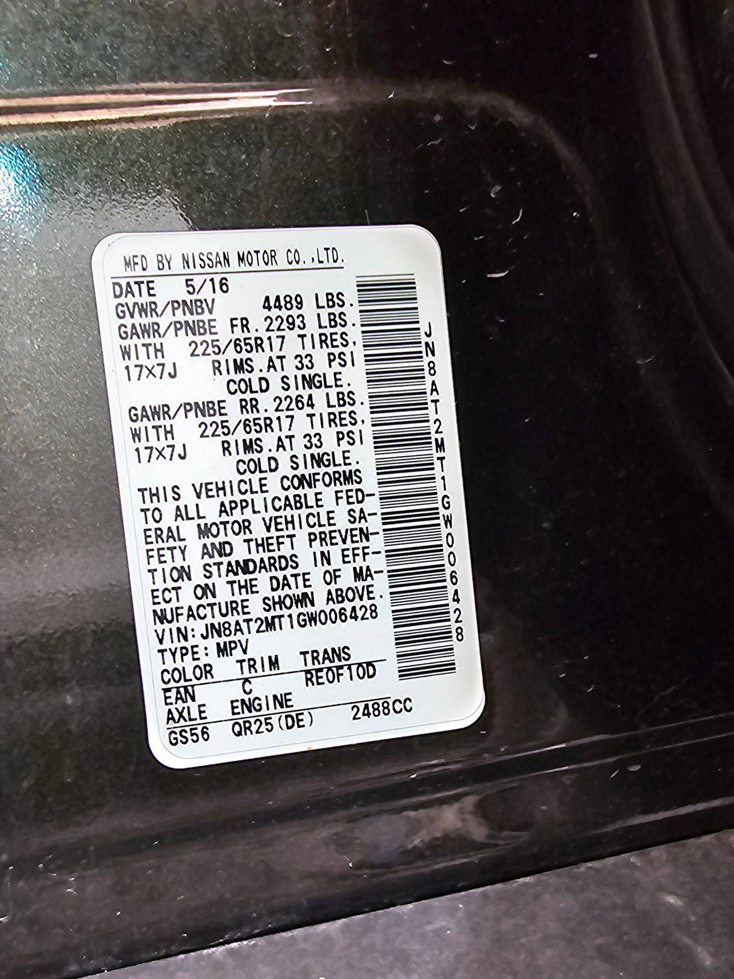 2016 NISSAN ROGUE — 178145 Miles — Lot GW006428 — Souq - Marhaba Auctions Used Cars - Image 8