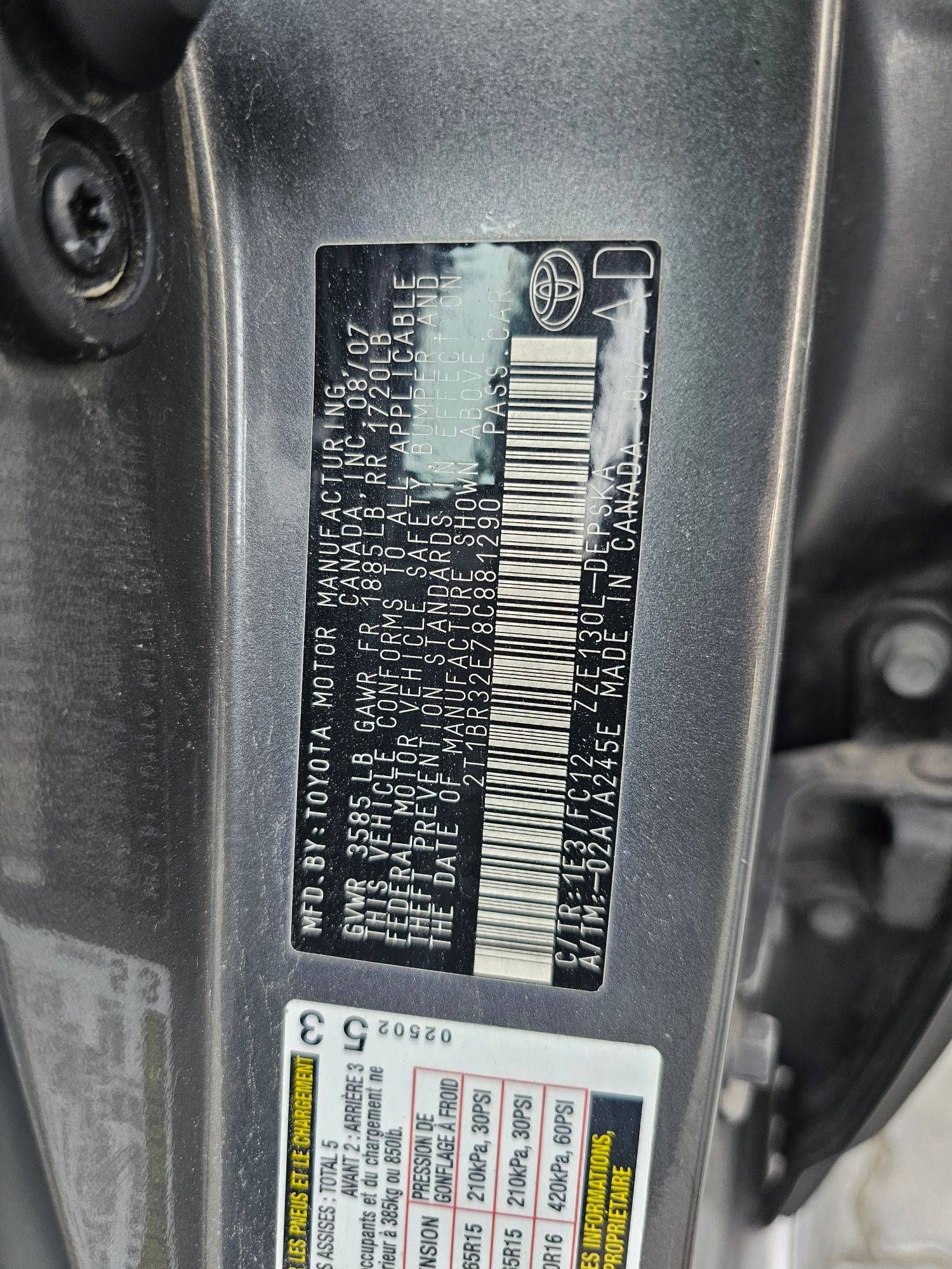 TOYOTA COROLLA 2008 - Marhaba Auction Used Cars - Image 9