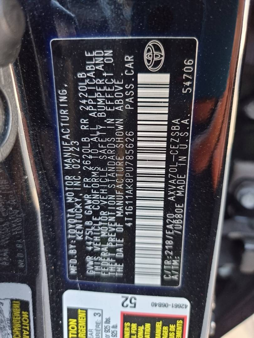 TOYOTA CAMRY 2023 - Marhaba Auction Used Cars - Image 8