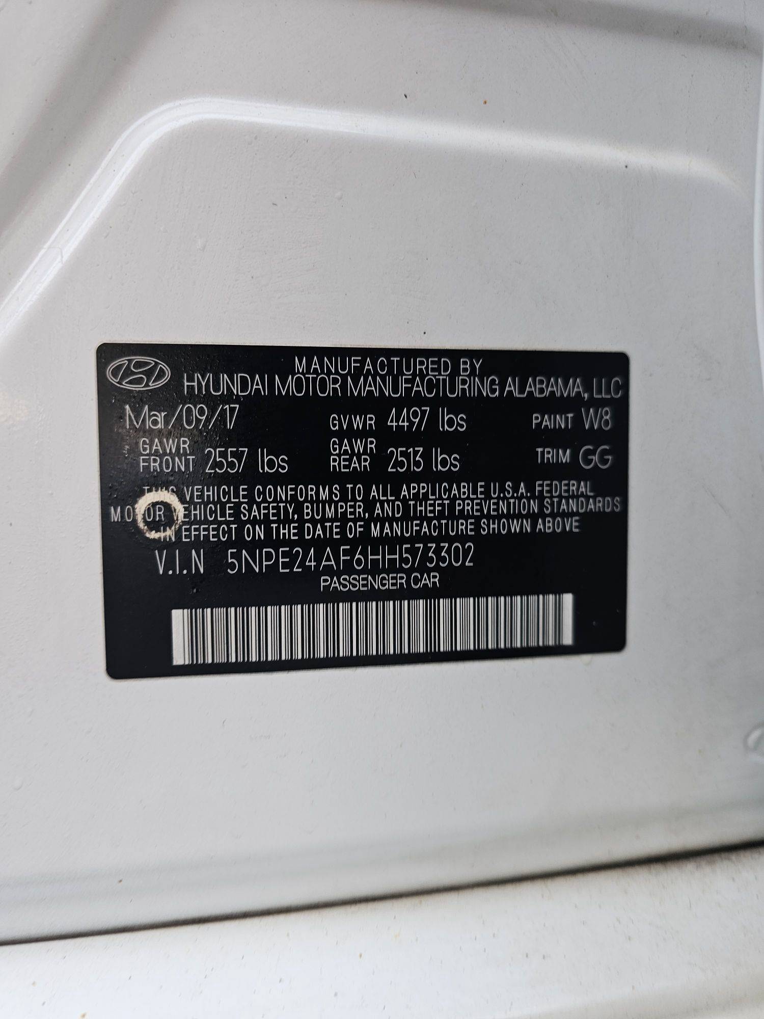 HYUNDAI SONATA 2017 - Marhaba Auction Used Cars - Image 9