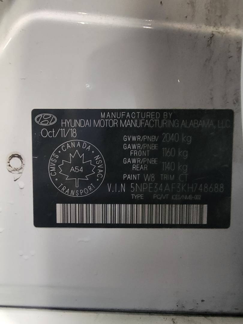 2019 HYUNDAI SONATA — 147185 KM — Lot 82042844 — Main - Marhaba Auctions Used Cars - Image 11