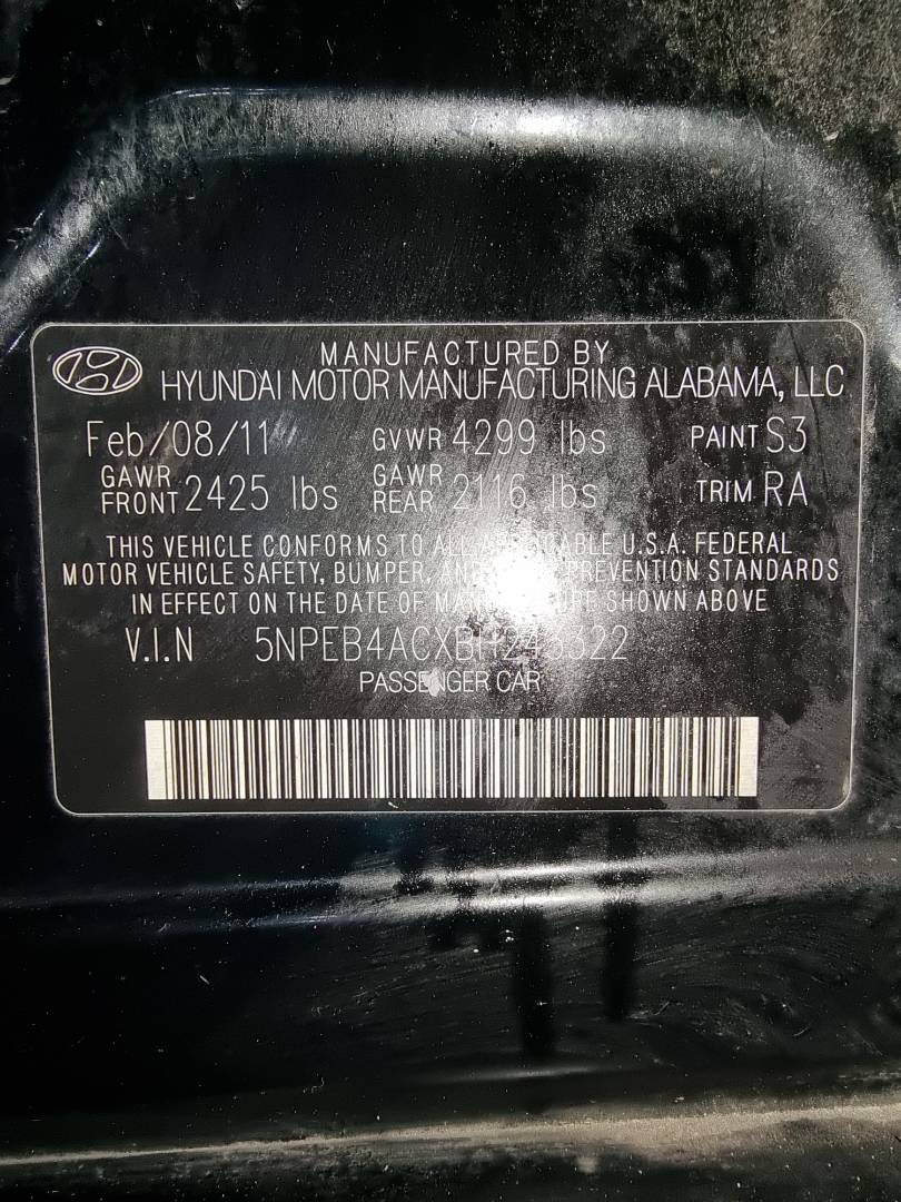 2011 HYUNDAI SONATA — 211691 Miles — Lot 42493404 - Marhaba Auctions Used Cars - Image 6