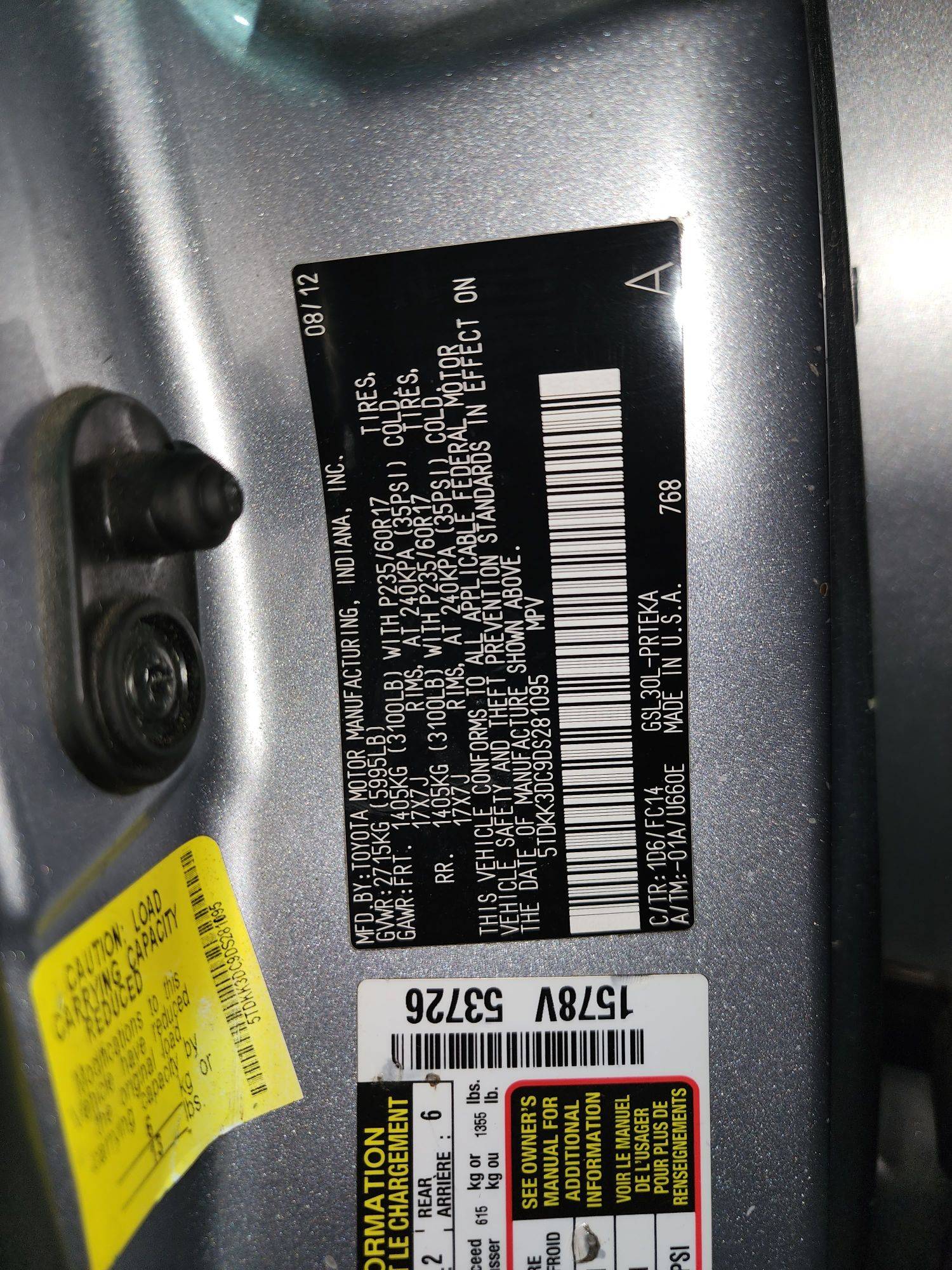 2013 TOYOTA SIENNA — 181349 Miles — Lot 281095 — Souq - Marhaba Auctions Used Cars - Image 11