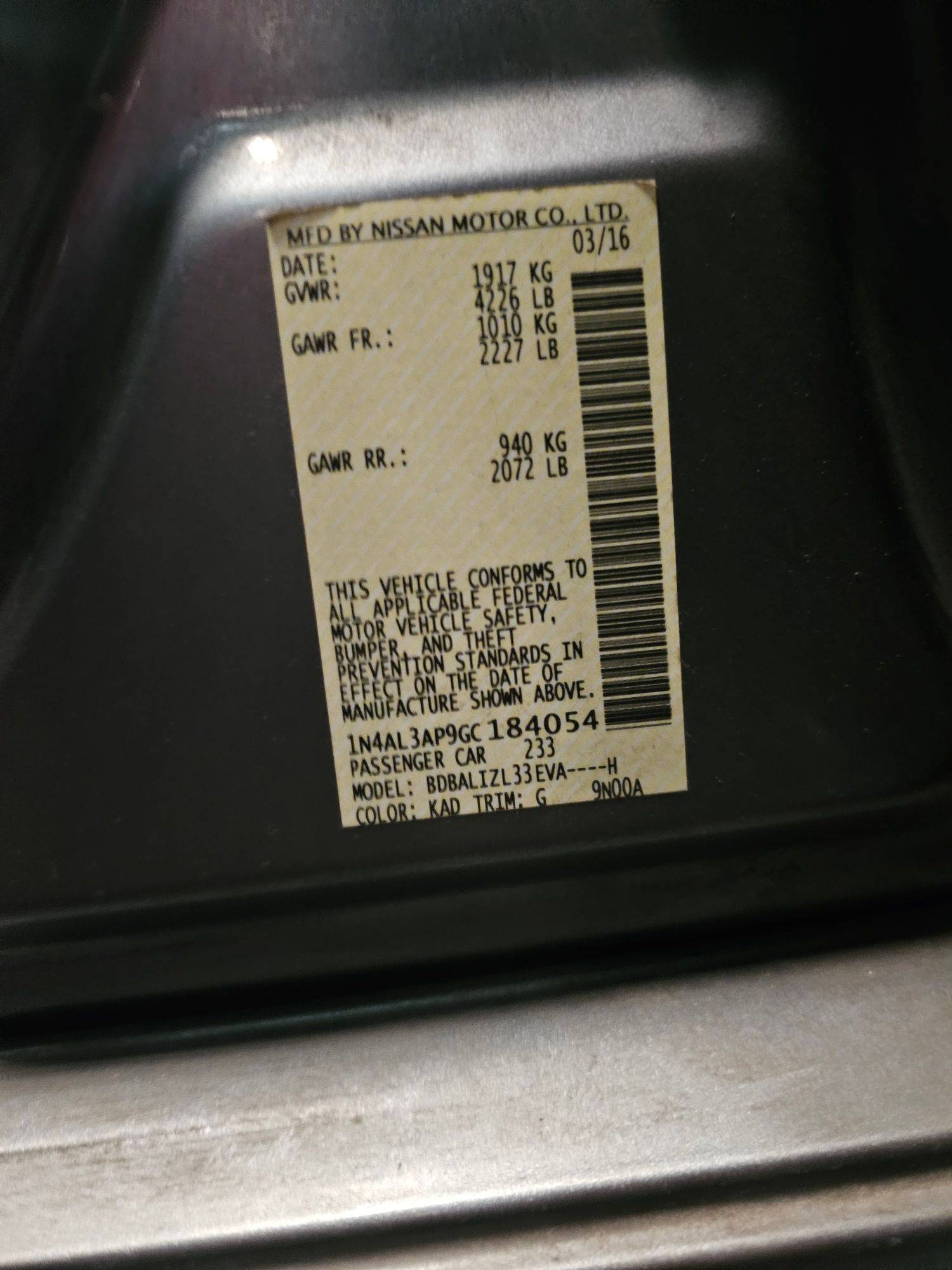 NISSAN ALTIMA 2016 - Marhaba Auction Used Cars - Image 11