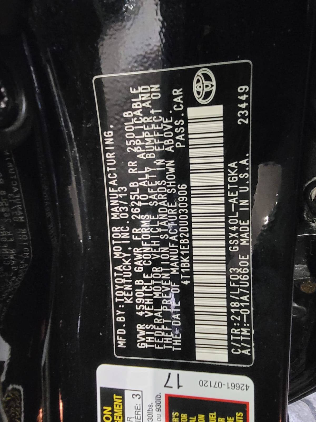 TOYOTA AVALON 2013 - Marhaba Auction Used Cars - Image 11