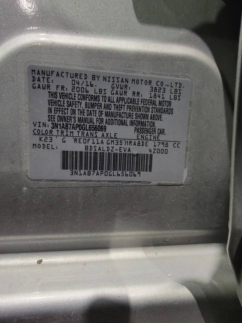 2016 NISSAN SENTRA — 162120 Miles — Lot 656069 — Main - Marhaba Auctions Used Cars - Image 10