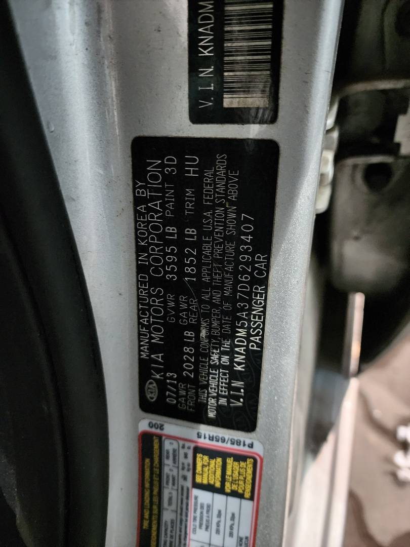 2013 KIA RIO — 126624 Miles — Lot 74103373 - Marhaba Auctions Used Cars - Image 3