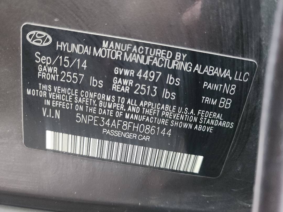 2015 HYUNDAI SONATA — 118223 Miles — Lot 82530003 - Marhaba Auctions Used Cars - Image 5