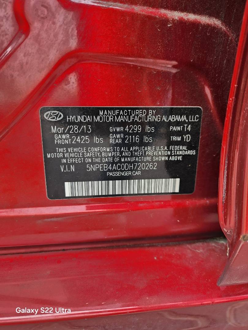2013 HYUNDAI SONATA — 201532 Miles — Lot 39387048 — Ind. 12 - Marhaba Auctions Used Cars - Image 13