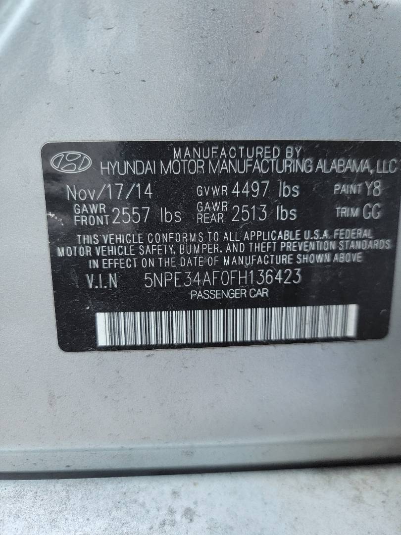 2015 HYUNDAI SONATA — 140757 Miles — Lot 38171674 - Marhaba Auctions Used Cars - Image 9