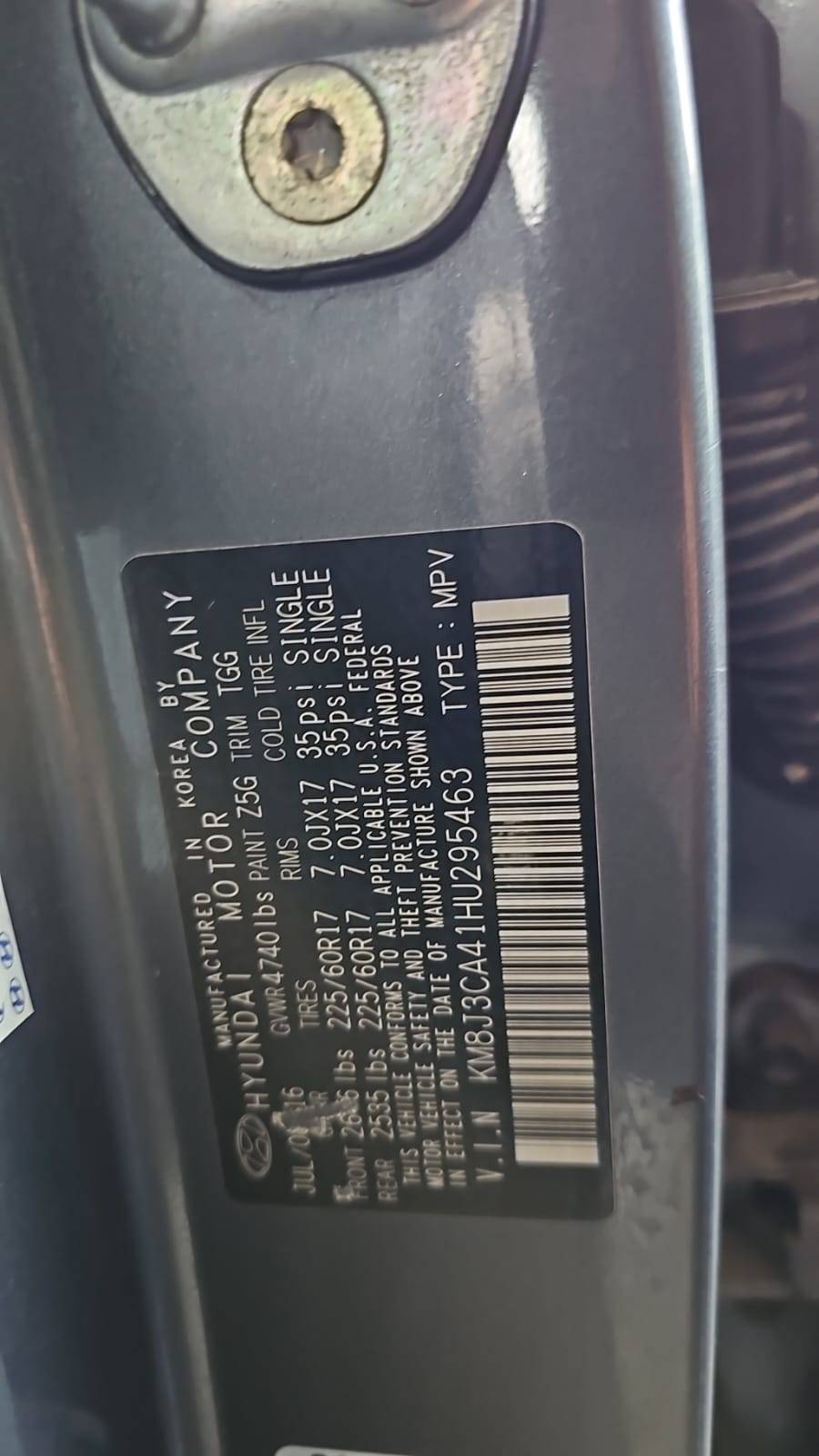 HYUNDAI TUCSON 2017 - Marhaba Auction Used Cars - Image 8