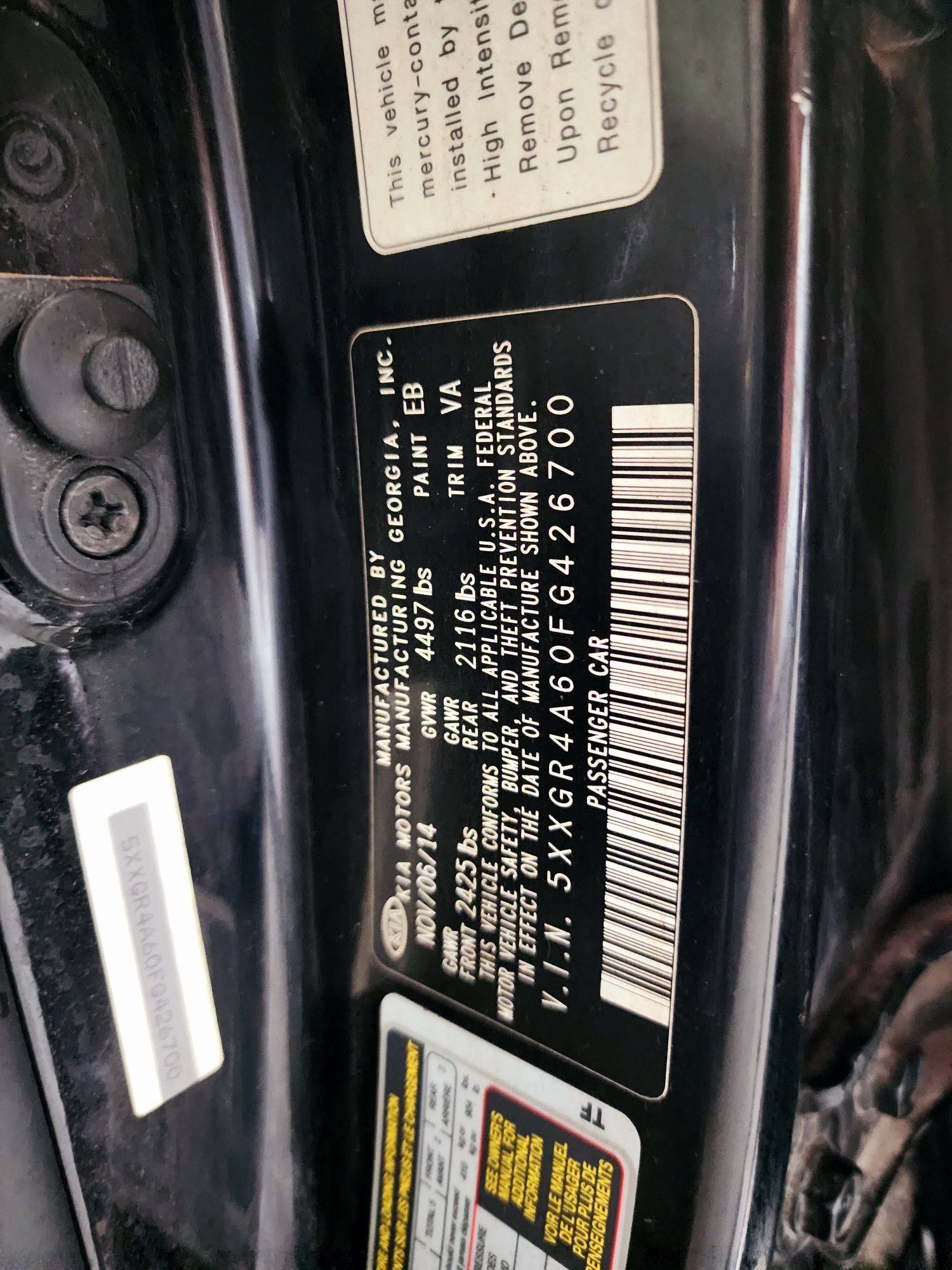 2015 KIA OPTIMA — 105735 Miles — Lot 60FG426700 — Souq - Marhaba Auctions Used Cars - Image 10