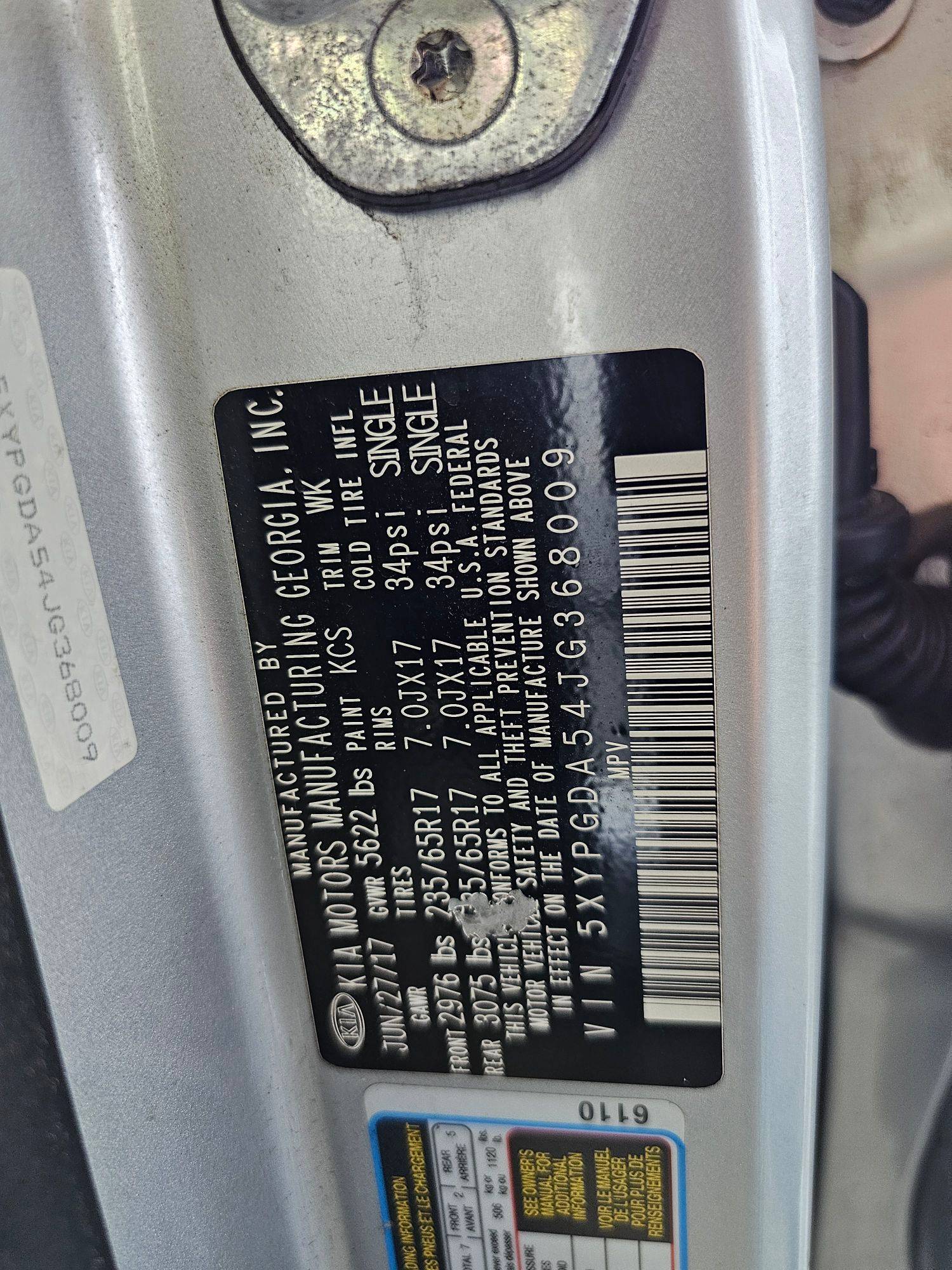 KIA SORENTO 2018 - Marhaba Auction Used Cars - Image 9