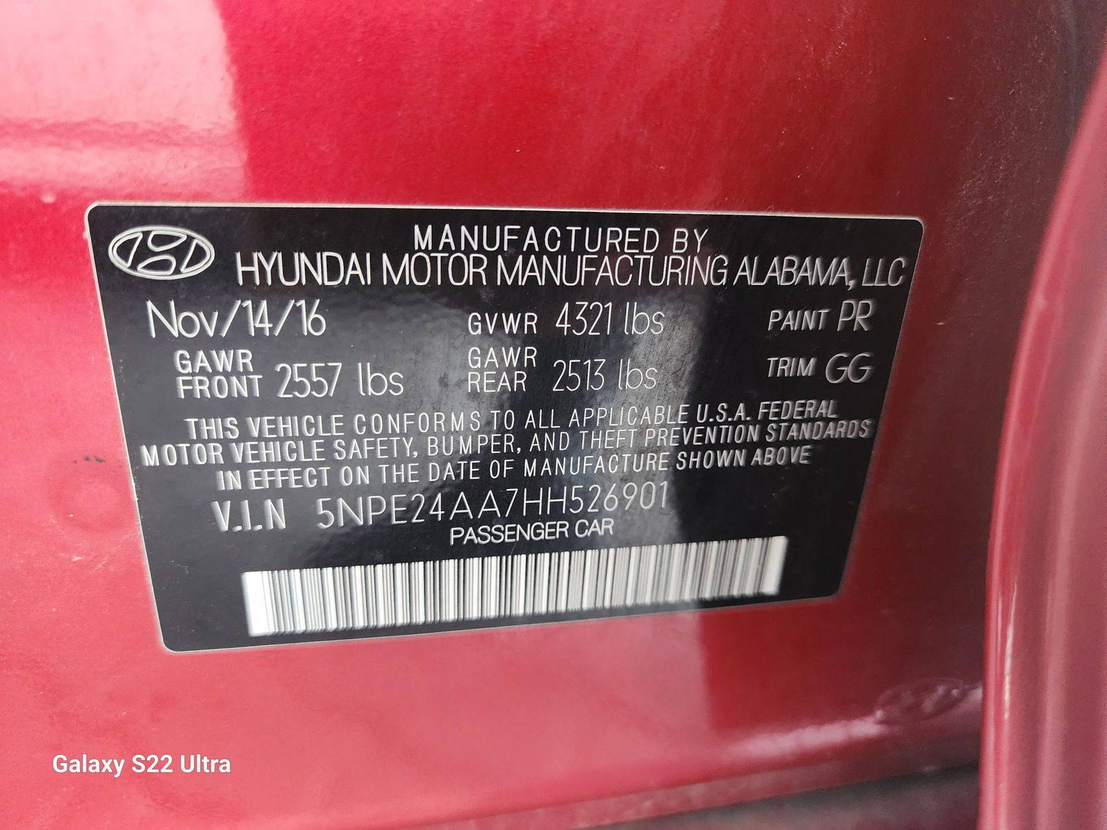 2017 HYUNDAI SONATA — 143906 Miles — Lot 41625334 — Main - Marhaba Auctions Used Cars - Image 9
