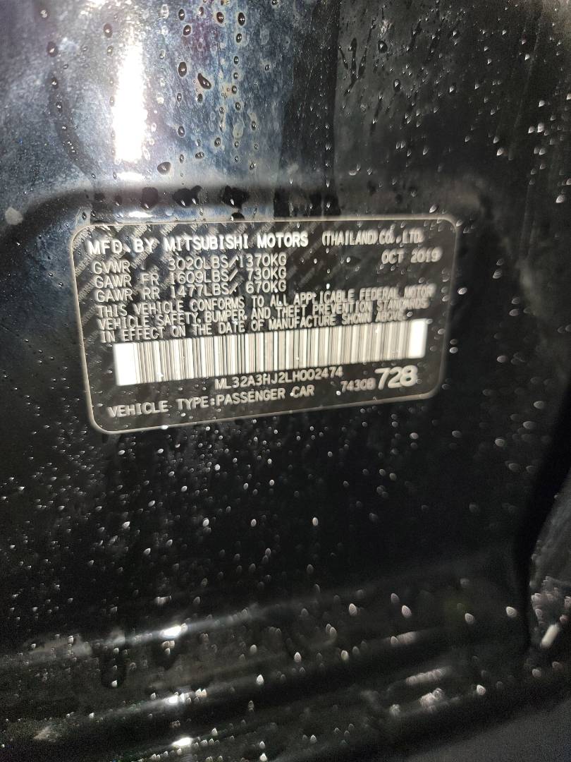 2020 MITSUBISHI MIRAGE — 57628 Miles — Lot 51851020 - Marhaba Auctions Used Cars - Image 7