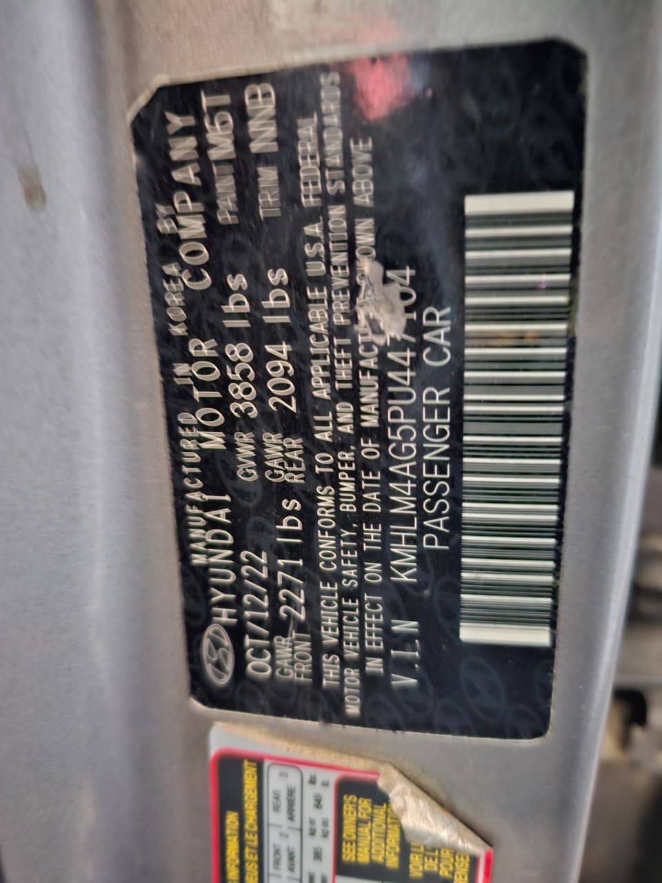 2023 HYUNDAI ELANTRA — 76419 KM — Lot PU447104 — Main - Marhaba Auctions Used Cars - Image 9