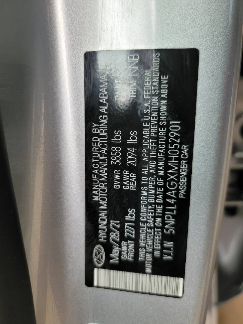 2021 HYUNDAI ELANTRA — 46440 Miles — Lot H052901 - Marhaba Auctions Used Cars - Image 7