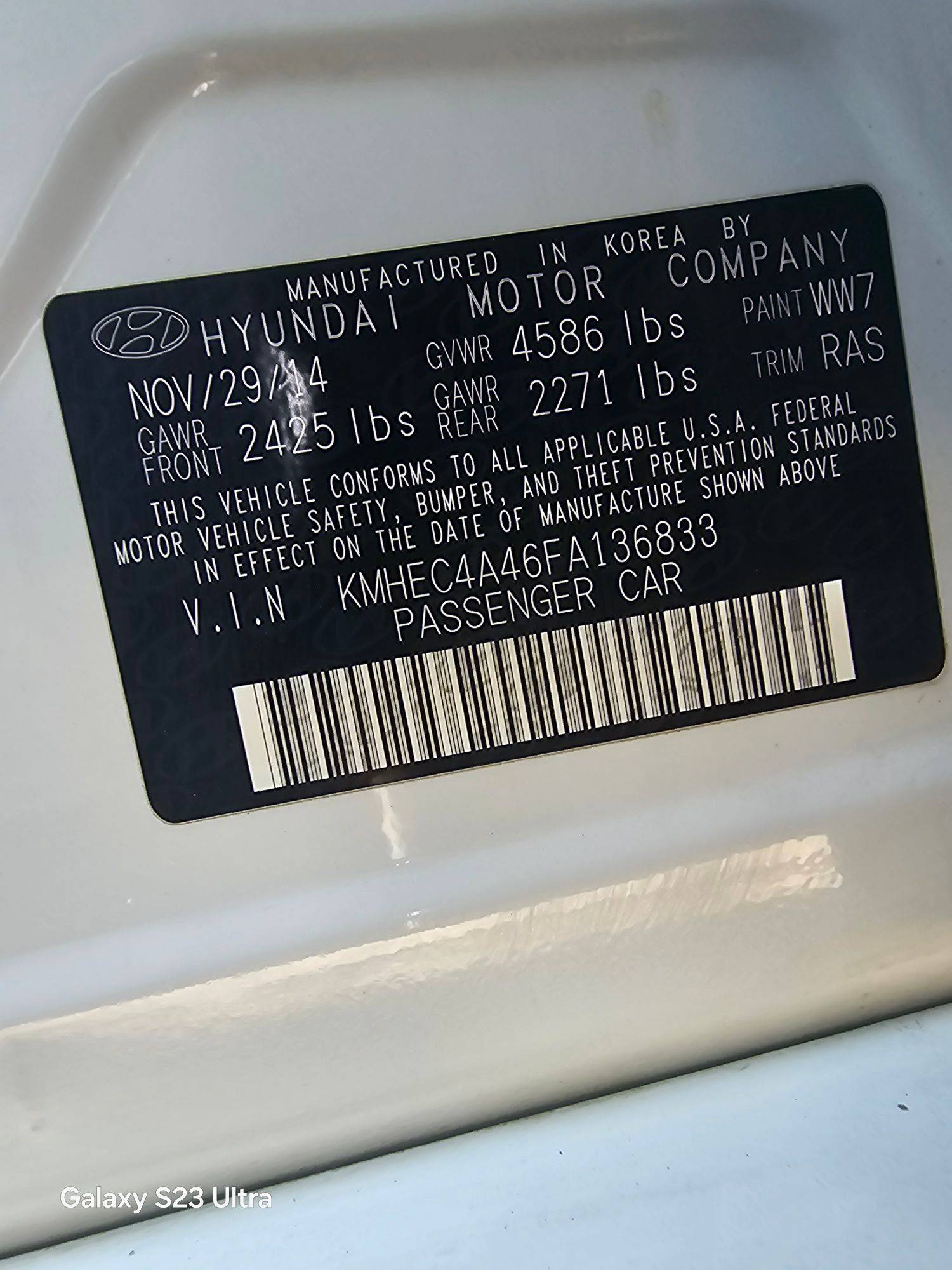 2015 HYUNDAI SONATA — 166349 Miles — Lot 136833 — Main - Marhaba Auctions Used Cars - Image 10