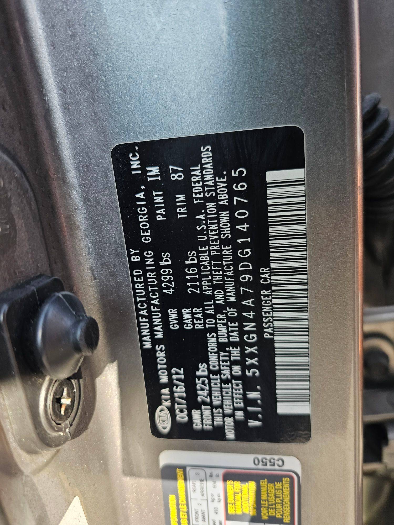 2013 KIA OPTIMA — 218103 Miles — Lot 9DG140765 — Souq - Marhaba Auctions Used Cars - Image 19