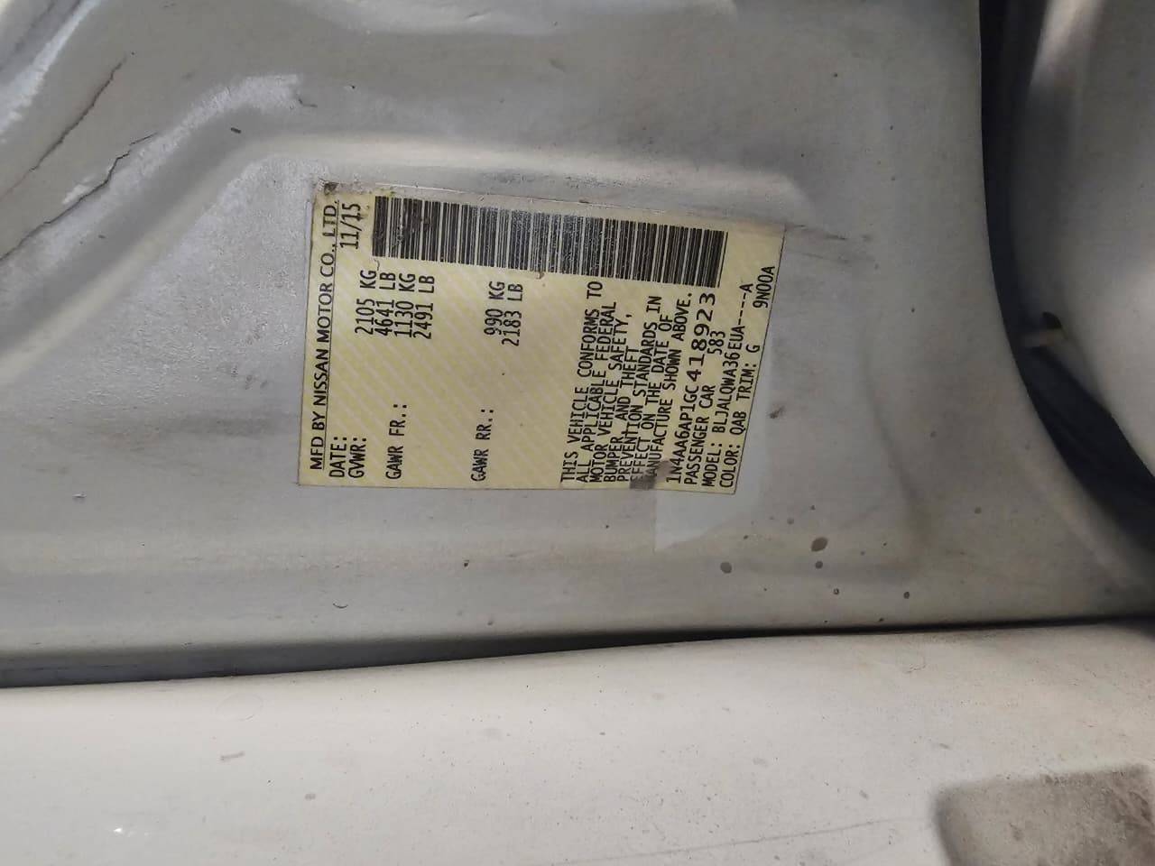 NISSAN MAXIMA S 2016 - Marhaba Auction Used Cars - Image 9