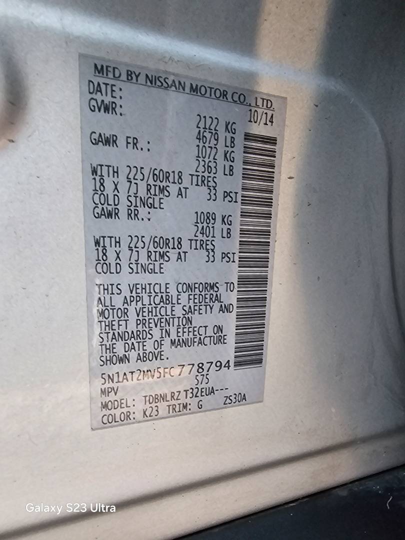 2015 NISSAN ROGUE — 200856 Miles — Lot C778794 — Main - Marhaba Auctions Used Cars - Image 9