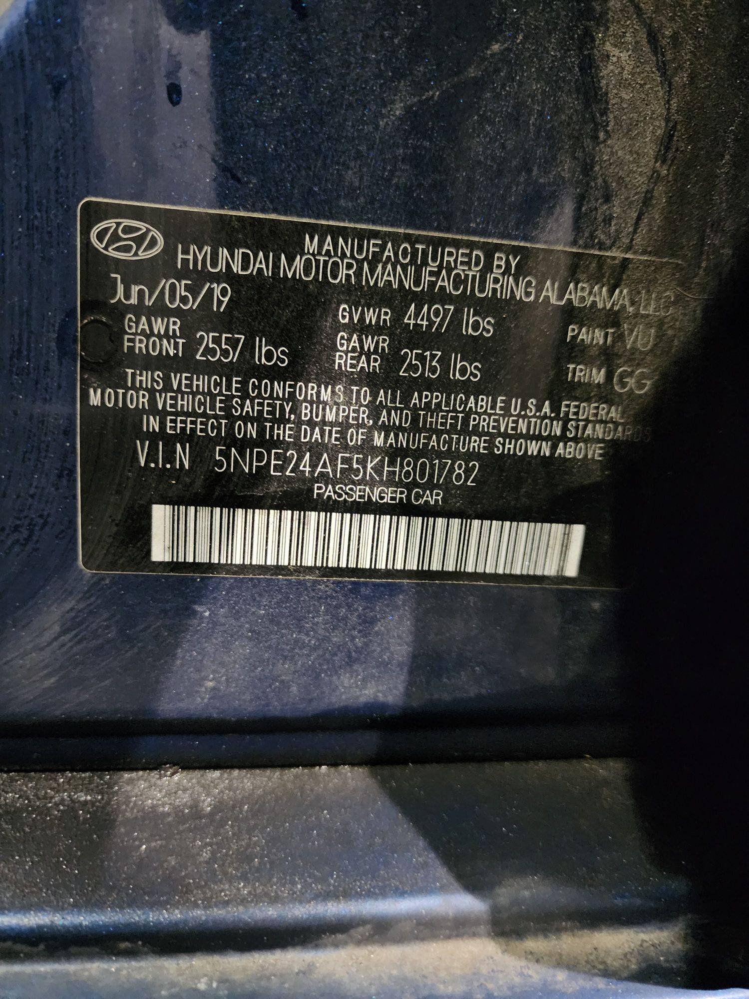 2019 HYUNDAI SONATA — 59037 Miles — Lot 37404597 - Marhaba Auctions Used Cars - Image 9