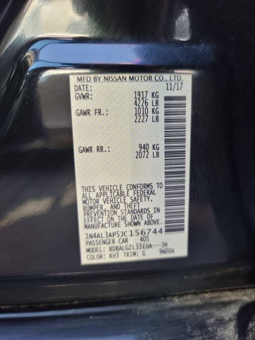 2018 NISSAN ALTIMA — 81484 Miles — Lot 125487 — Souq - Marhaba Auctions Used Cars - Image 9