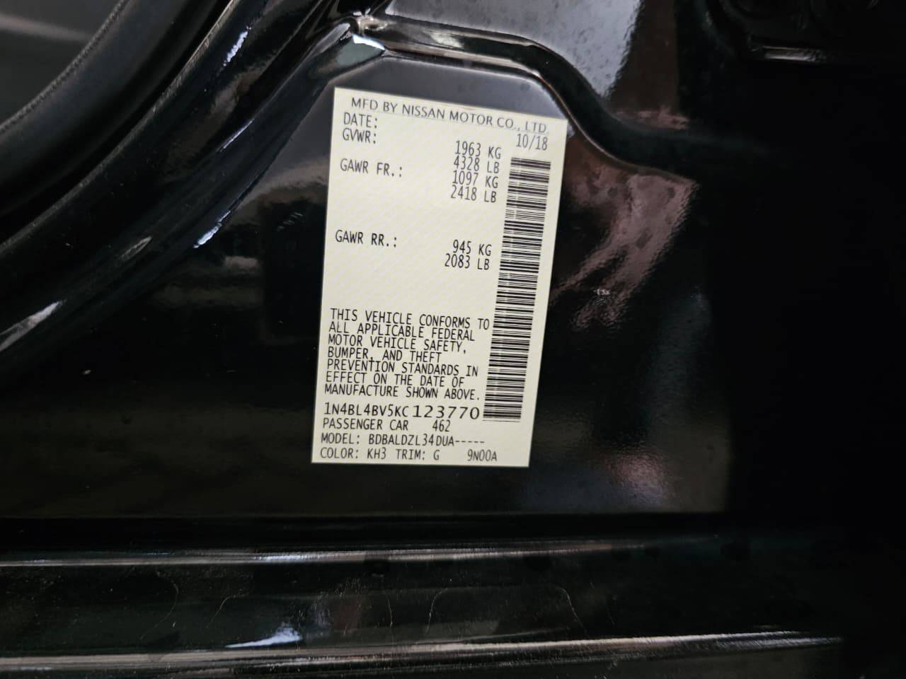 NISSAN ALTIMA 2019 - Marhaba Auction Used Cars - Image 9