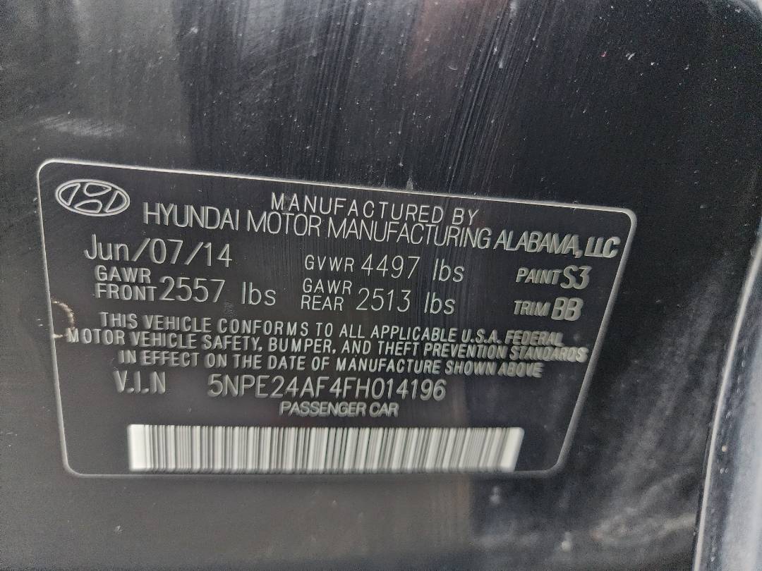 2015 HYUNDAI SONATA — 136556 Miles — Lot H014196 — Souq - Marhaba Auctions Used Cars - Image 3