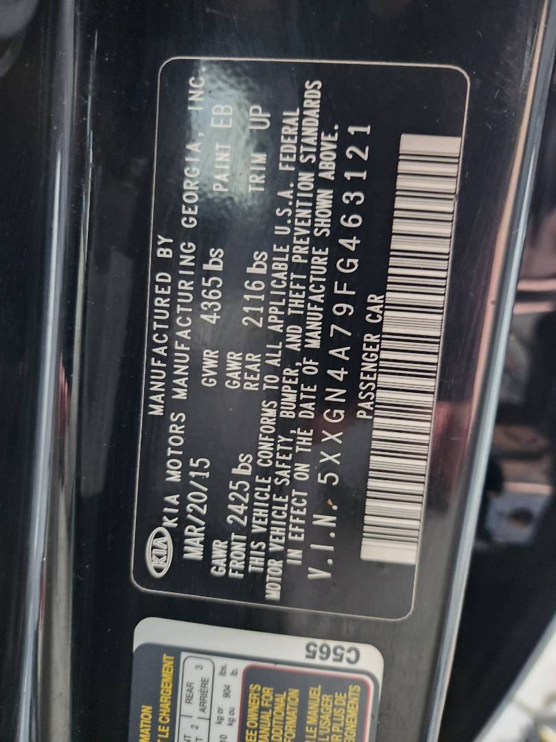 2015 KIA OPTIMA — 144012 Miles — Lot 39222944 - Marhaba Auctions Used Cars - Image 4