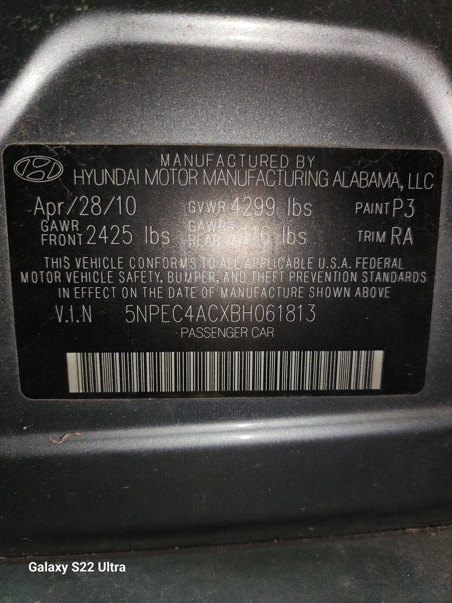 2011 HYUNDAI SONATA — 196711 Miles — Lot 79421083 - Marhaba Auctions Used Cars - Image 5