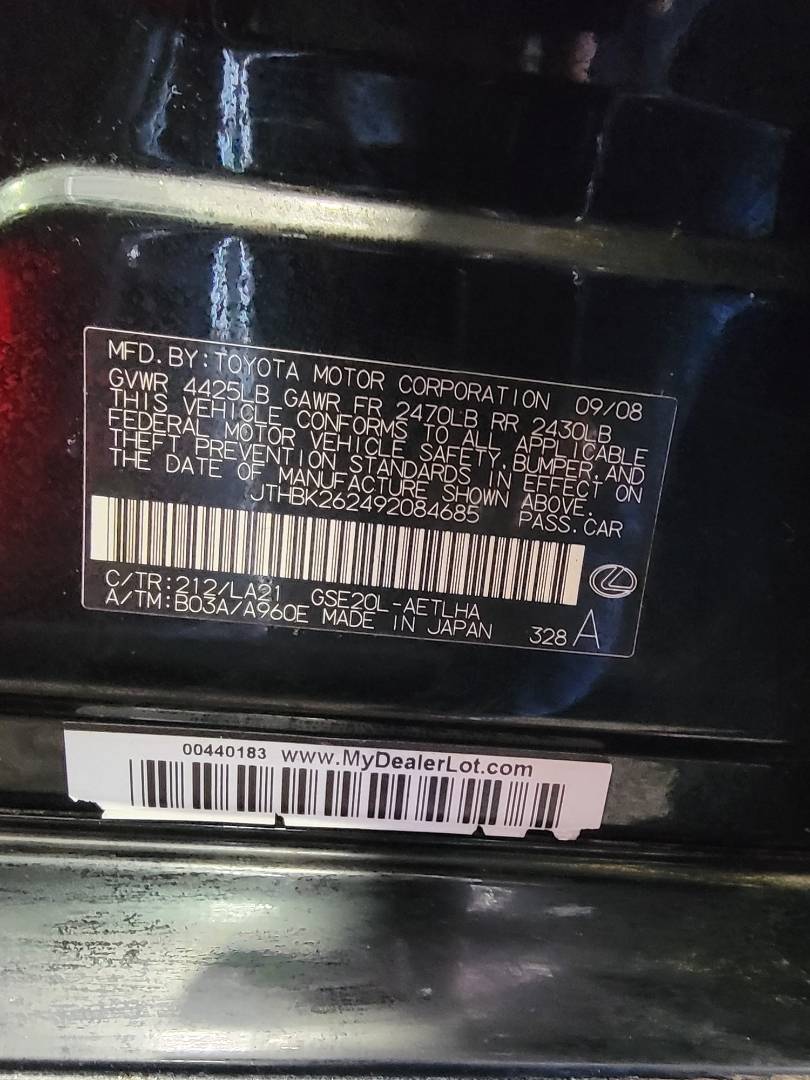 2009 LEXUS IS 250 — 236294 Miles — Lot 2084685 — Main - Marhaba Auctions Used Cars - Image 11