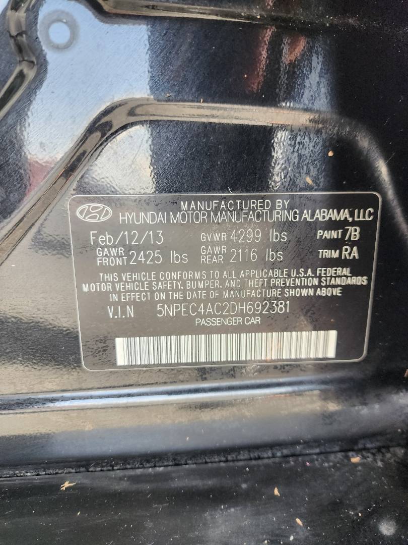 2013 HYUNDAI SONATA — 78653 Miles — Lot 43844634 — Souq - Marhaba Auctions Used Cars - Image 11