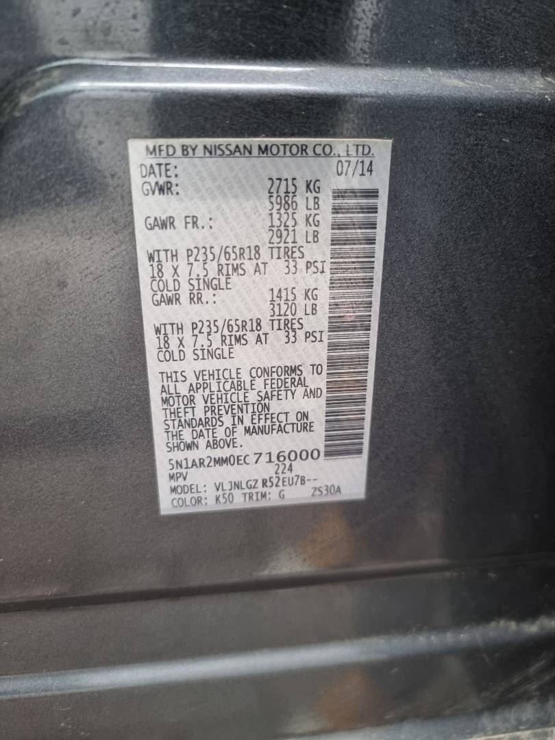 NISSAN PATHFINDER 2014 - Marhaba Auction Used Cars - Image 9