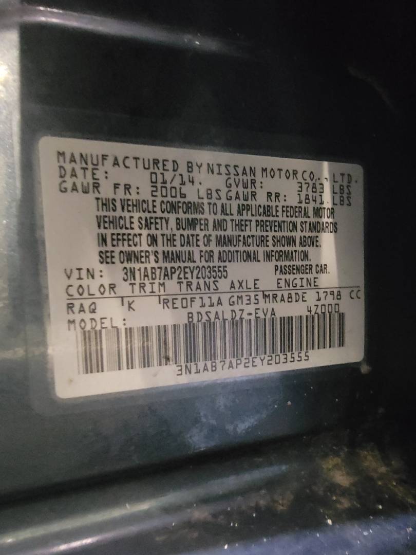 2014 NISSAN SENTRA — 128317 Miles — Lot 74447444 — Main - Marhaba Auctions Used Cars - Image 9