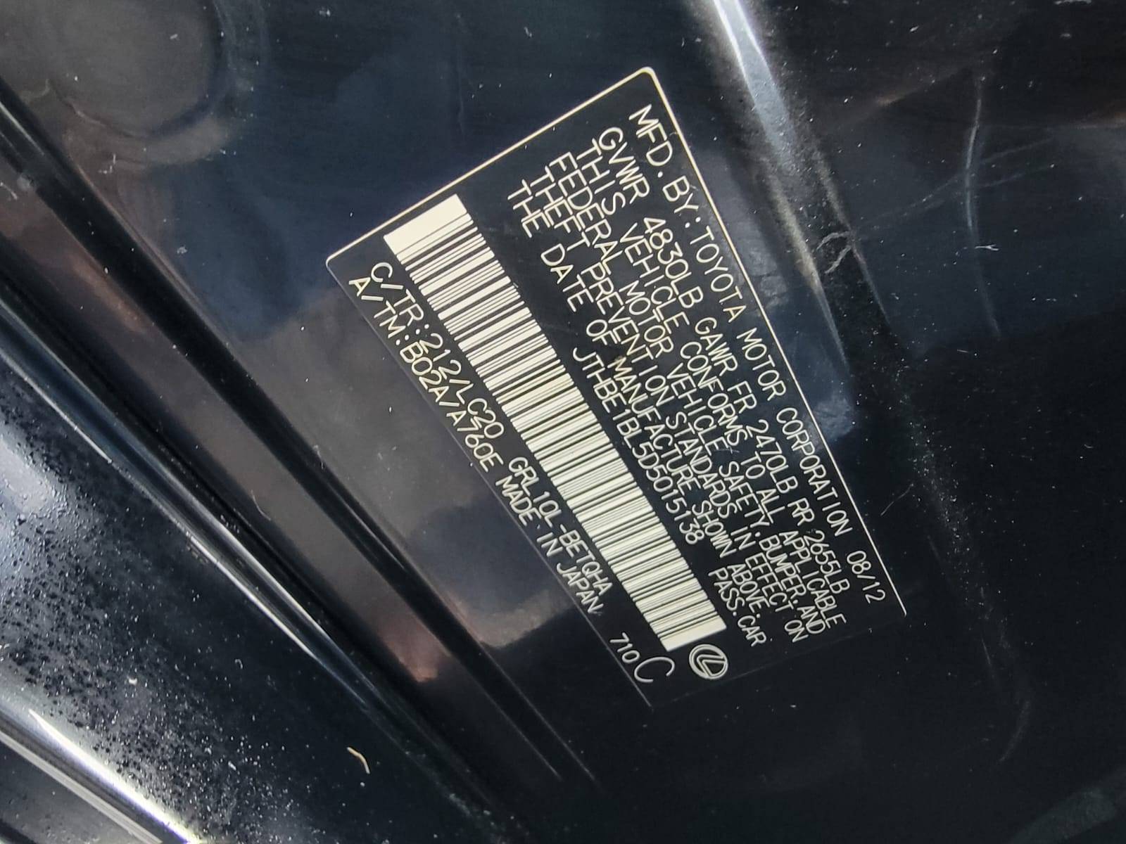 2013 LEXUS GS 350 — 166658 Miles — Lot 5015138 — Main - Marhaba Auctions Used Cars - Image 10
