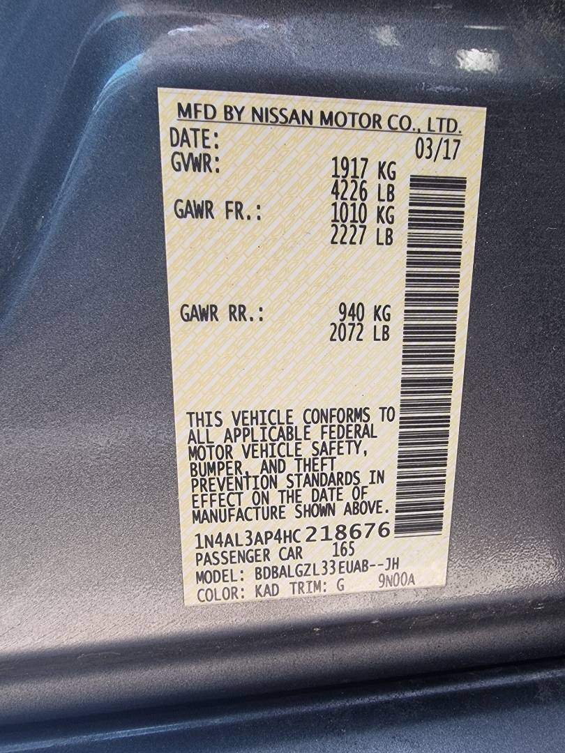 NISSAN ALTIMA 2017 - Marhaba Auction Used Cars - Image 8