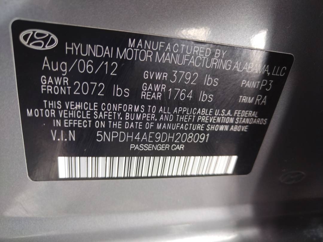2013 HYUNDAI ELANTRA — 201621 Miles — Lot 37468320 - Marhaba Auctions Used Cars - Image 8