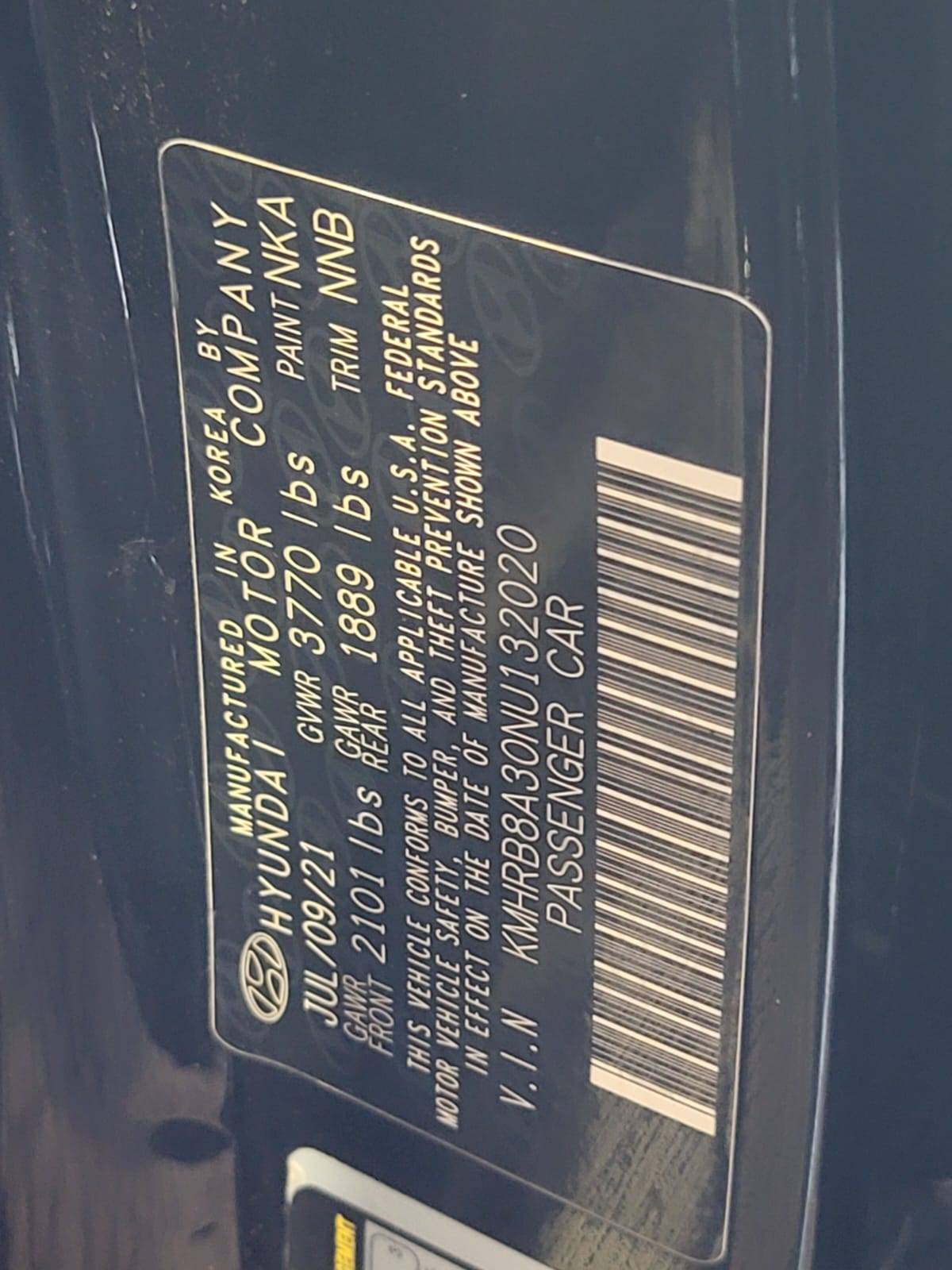 2022 HYUNDAI VENUE SE — sold — 77657 KM — Lot U132020 — Main - Marhaba Auctions Used Cars - Image 11