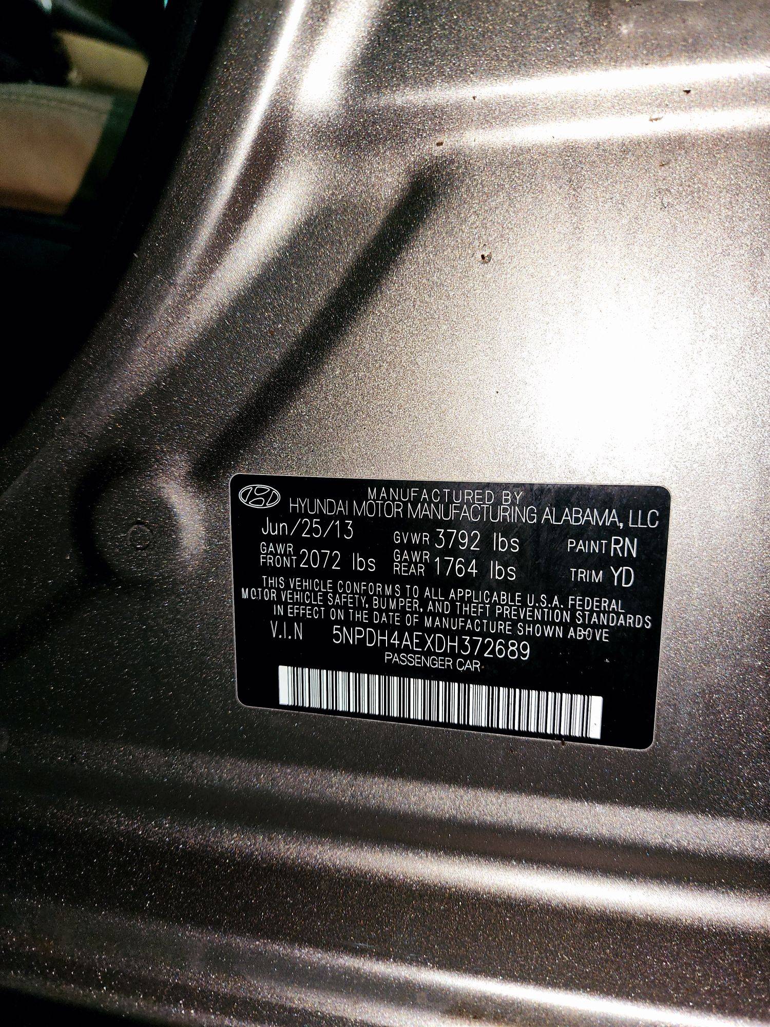 2013 HYUNDAI ELANTRA — 195659 Miles — Lot XDH372689 — Souq - Marhaba Auctions Used Cars - Image 9