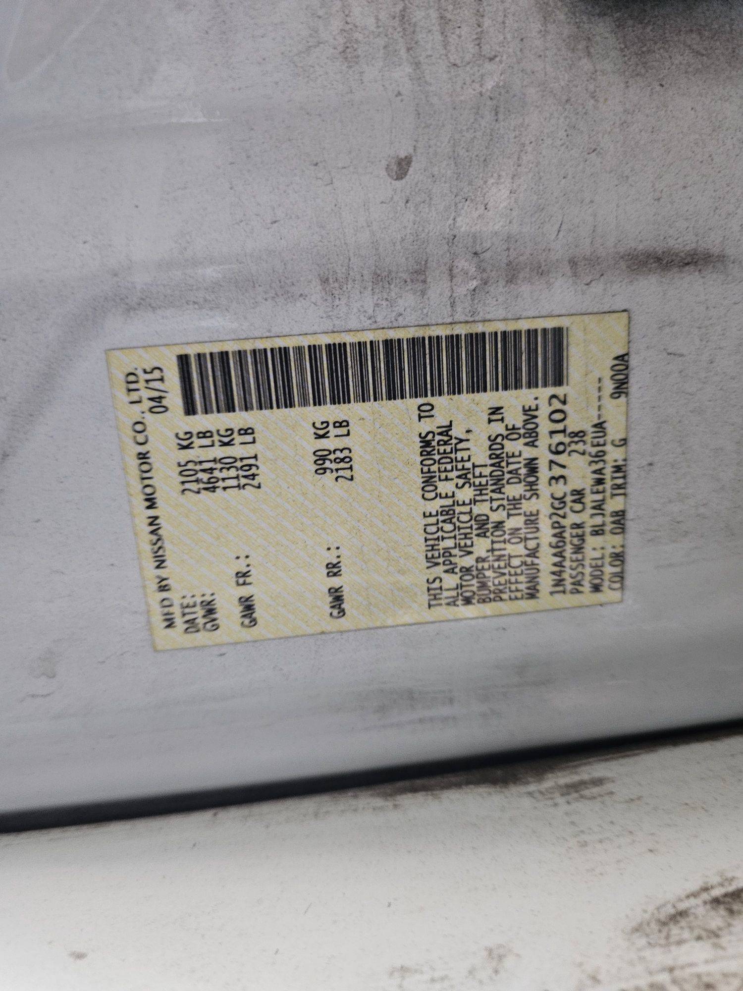 NISSAN MAXIMA 2016 - Marhaba Auction Used Cars - Image 9