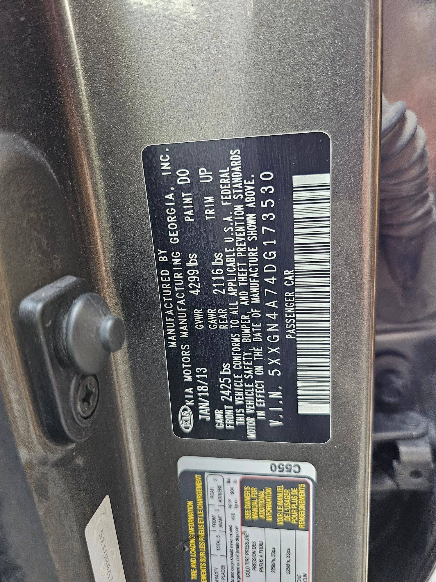 2013 KIA OPTIMA — 213537 Miles — Lot 4A74DG173530 — Souq - Marhaba Auctions Used Cars - Image 10
