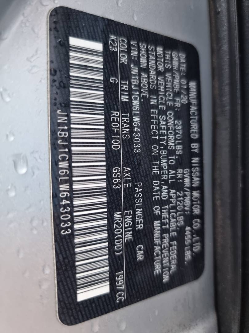 2020 NISSAN ROGUE SPORTS — 52491 Miles — Lot 215487 — Main - Marhaba Auctions Used Cars - Image 9