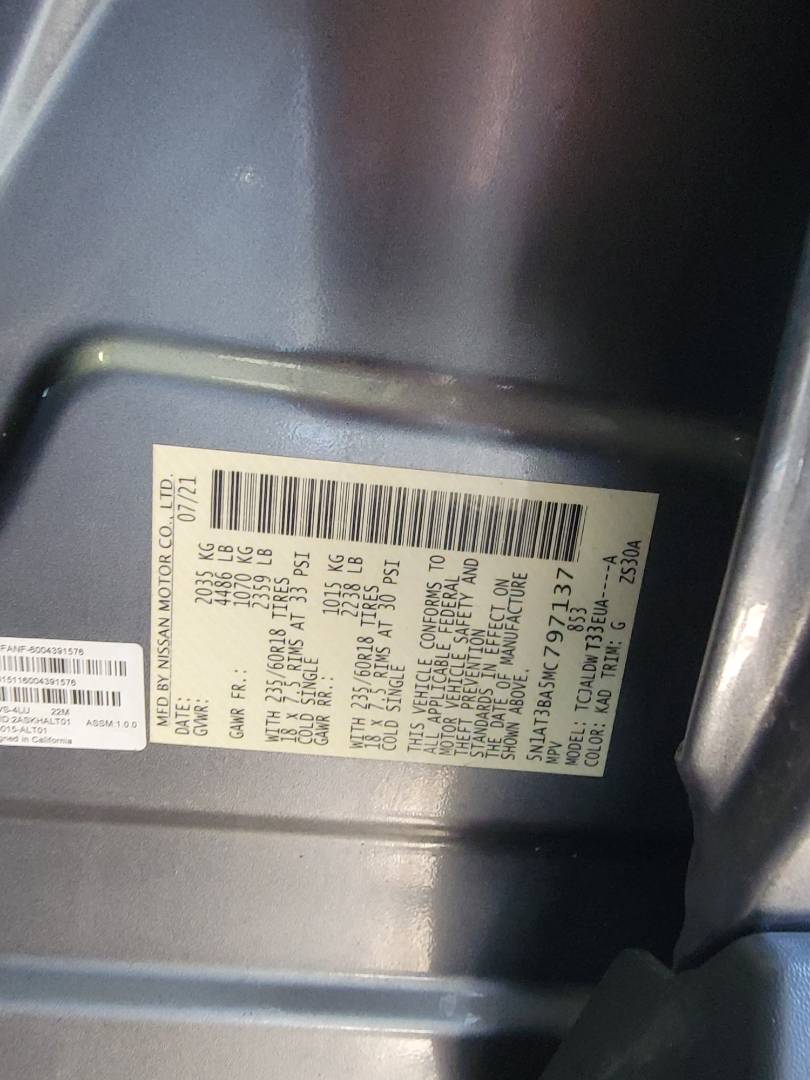 NISSAN ROGUE 2021 - Marhaba Auction Used Cars - Image 10